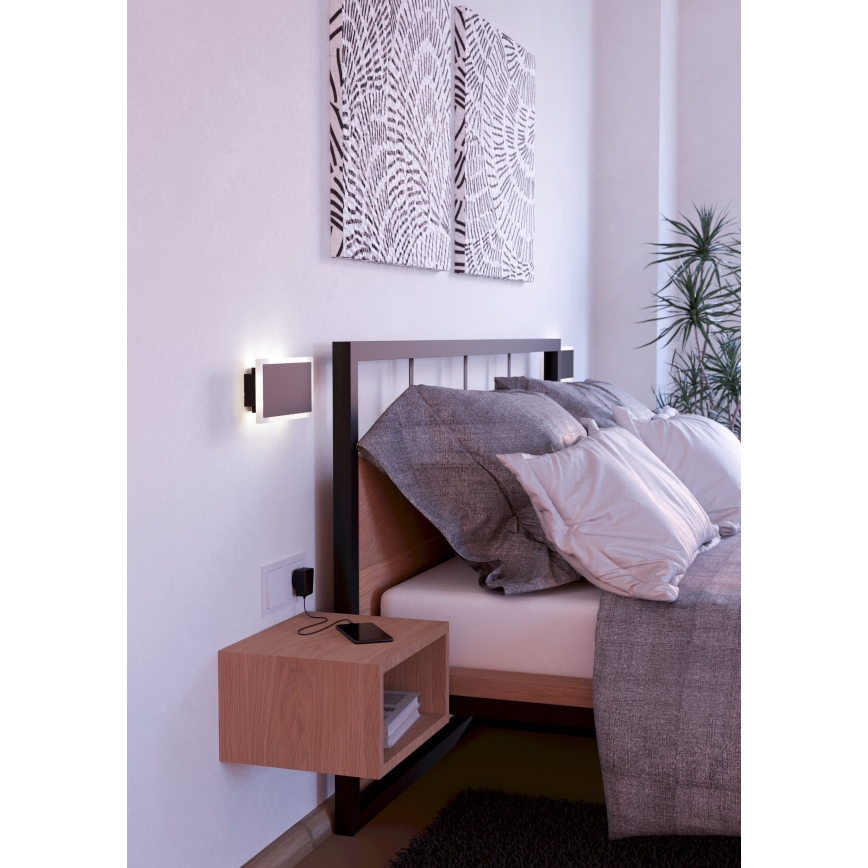 Eglo - LED wand verlichting LED/12W/230V 3000K 12x23 cm zwart