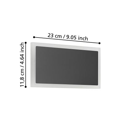 Eglo - LED wand verlichting LED/12W/230V 3000K 12x23 cm zwart
