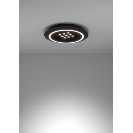 Eglo - Dimbare LED plafondlamp LED/21,4W/230V 2700-6500K zwart + afstandsbediening