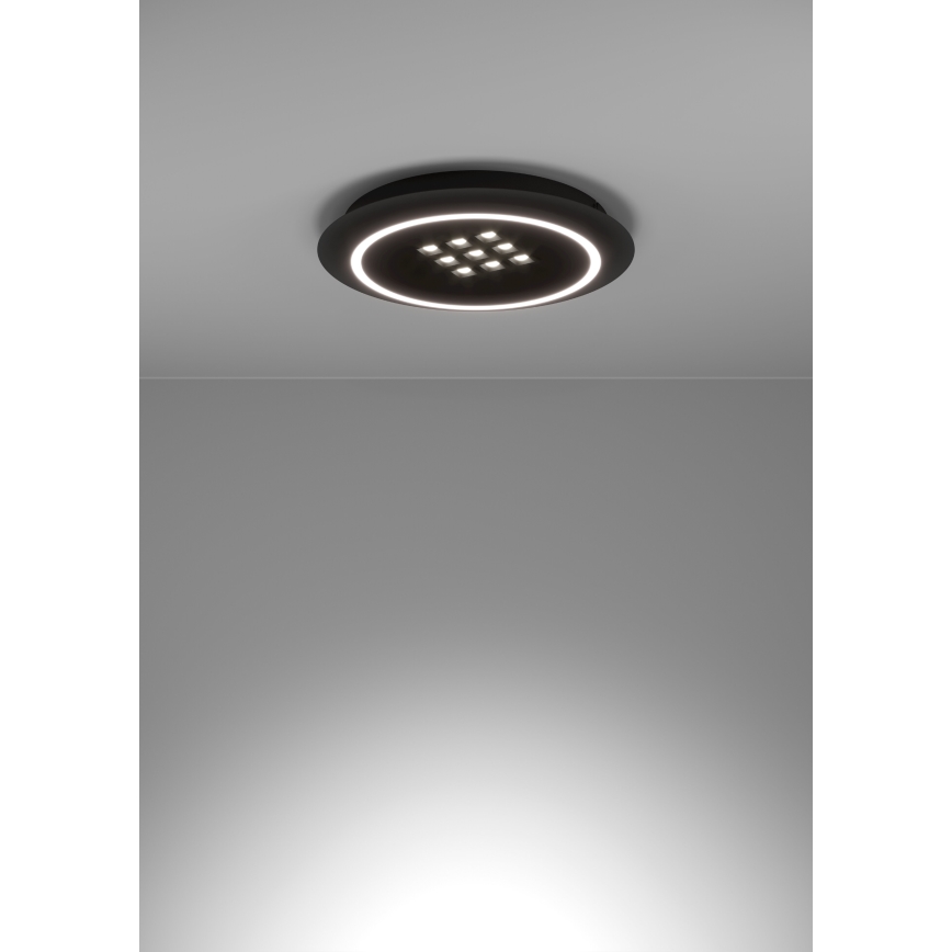 Eglo - Dimbare LED plafondlamp LED/21,4W/230V 2700-6500K zwart + afstandsbediening