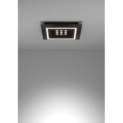 Eglo - Dimbare LED plafondlamp LED/21,4W/230V 2700-6500K zwart + afstandsbediening