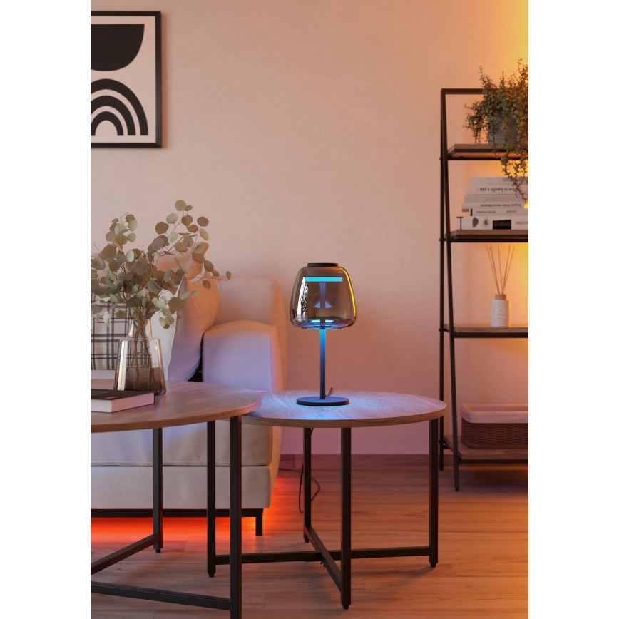 Eglo - Lampe de table dimmable LED RGBW LED/7,7W/230V 2700-6500K verre fumé