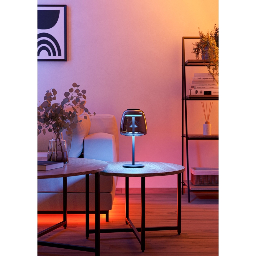Eglo - Lampe de table dimmable LED RGBW LED/7,7W/230V 2700-6500K verre fumé