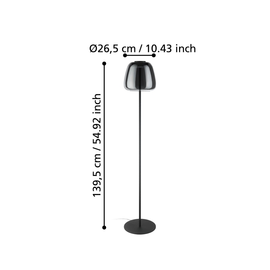 Eglo - LED RGBW dimbare vloerlamp LED/15,5W/230V 2700-6500K rookkleurig