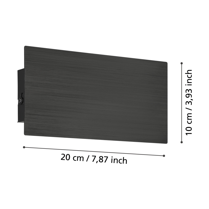 Eglo - LED wand verlichting LED/6W/230V 3000K zwart