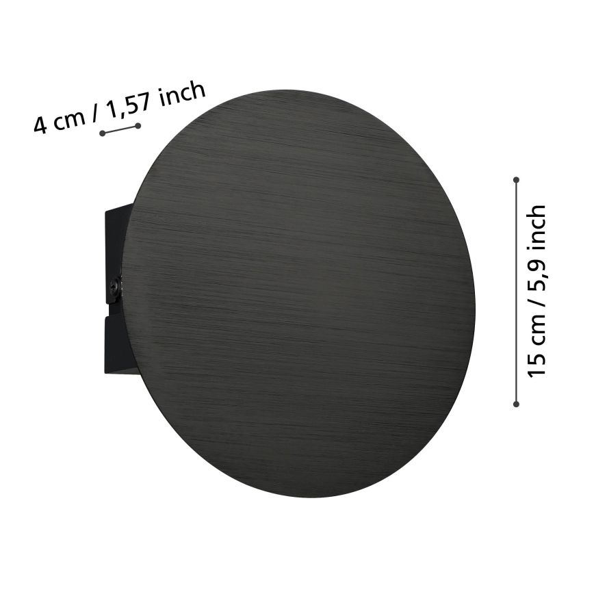 Eglo - LED wand verlichting LED/4W/230V 3000K zwart