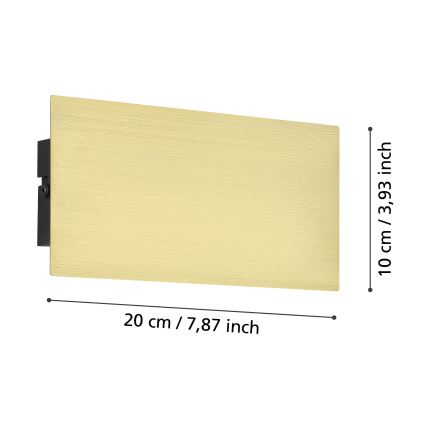 Eglo - LED wand verlichting LED/6W/230V 3000K goud