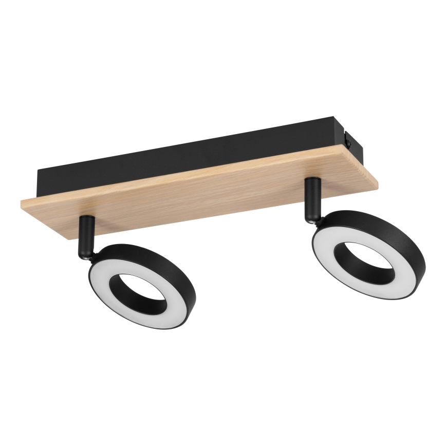 Eglo - LED-spot 2xLED/4,2W/230V zwart/bruin