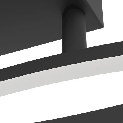 Eglo - Plafonnier LED/12W/230V 4000K noir