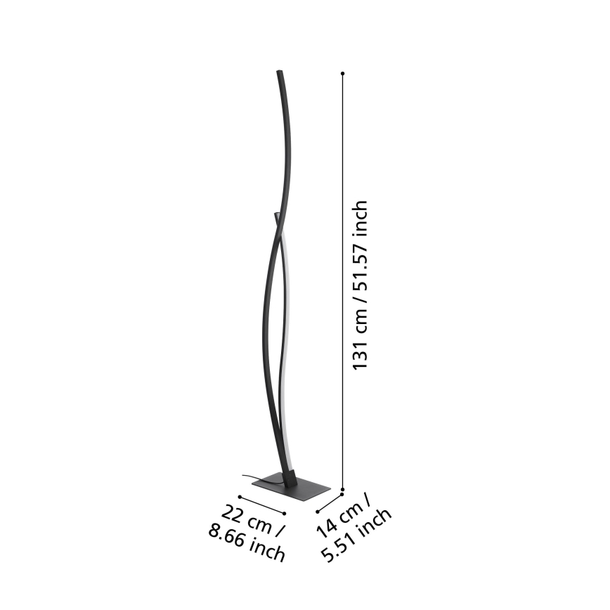 Eglo - Staande LED Lamp LED/20W/230V 4000K zwart