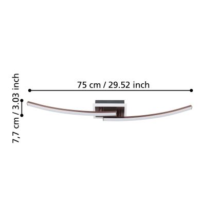 Eglo - LED Plafondlamp LED/12W/230V 4000K koper