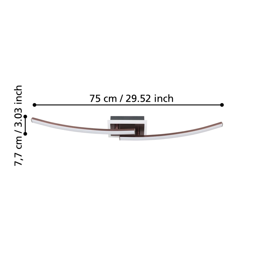 Eglo - Plafonnier LED/12W/230V 4000K cuivre