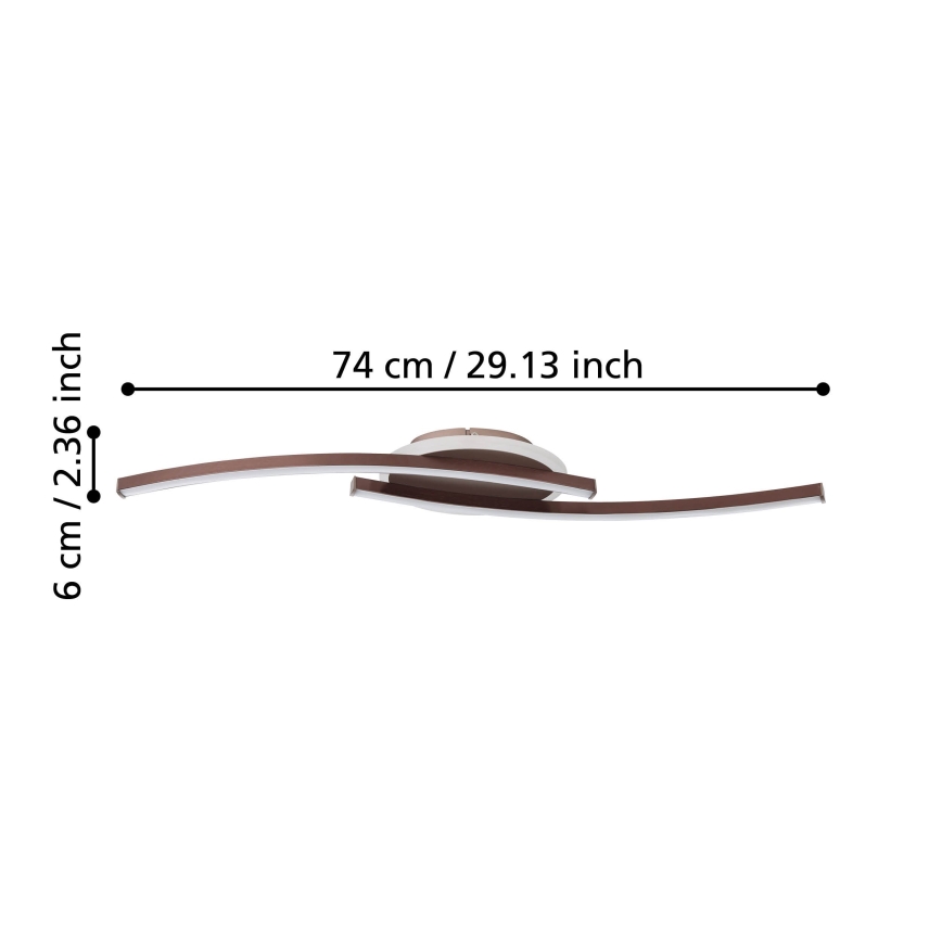 Eglo - LED Plafondlamp LED/12W/230V 4000K koper