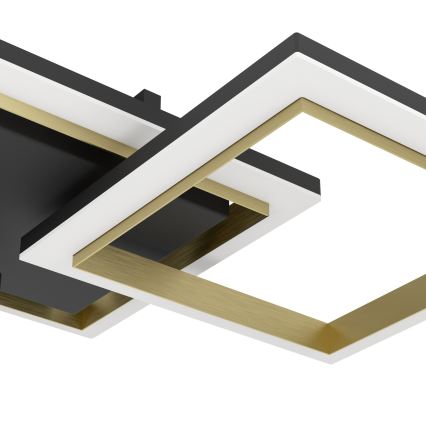 Eglo - Dimbare LED plafondlamp LED/20W/230V 4000K zwart/goud