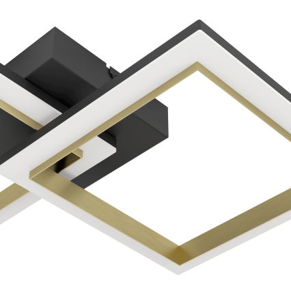 Eglo - Dimbare LED plafondlamp LED/18,4W/230V 4000K zwart/goud