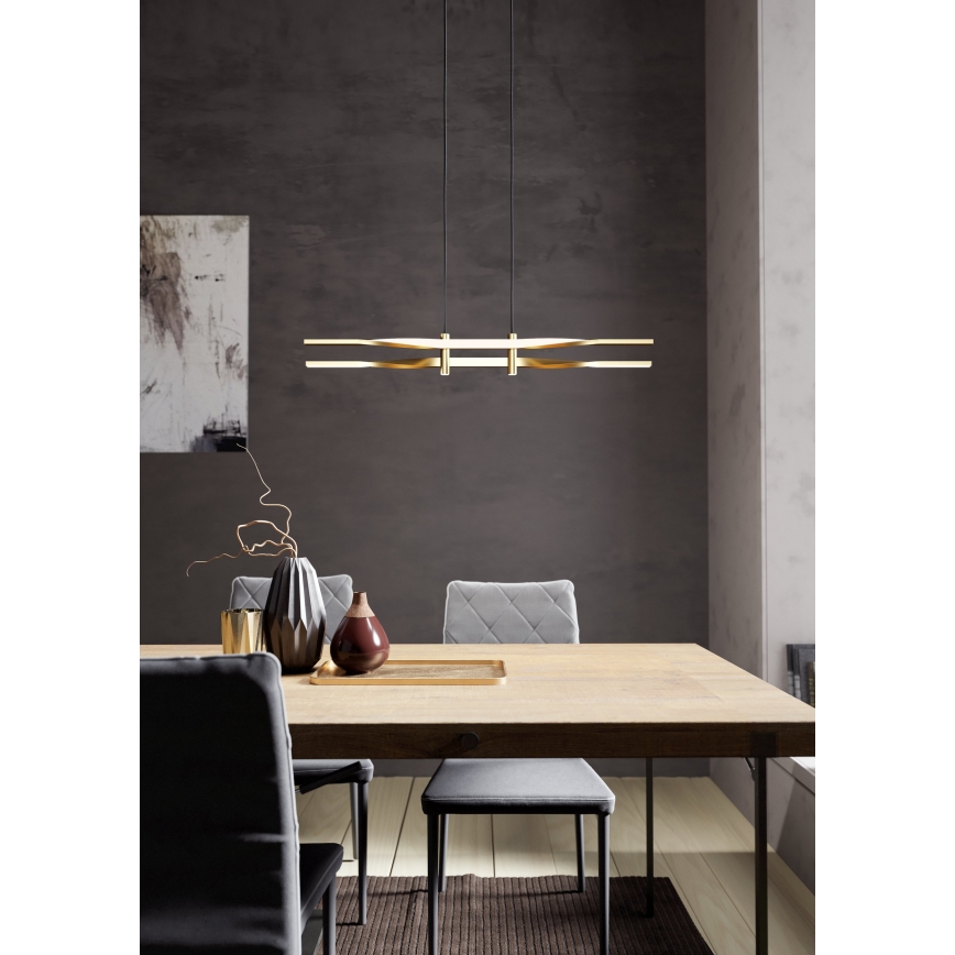 Eglo - Suspension LED sur câble LED/21W/230V dorée