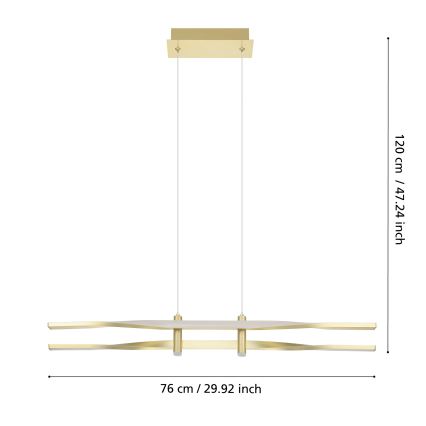 Eglo - Suspension LED sur câble LED/21W/230V dorée
