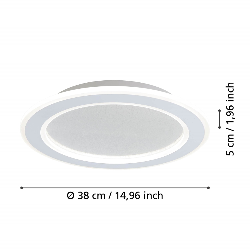 Eglo - Dimbare LED plafondlamp LED/20W/230V 2700-6500K wit + afstandsbediening