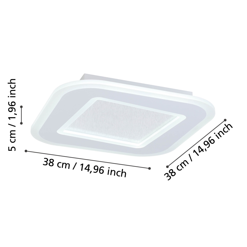 Eglo - Dimbare LED plafondlamp LED/20W/230V 2700-6500K wit + afstandsbediening