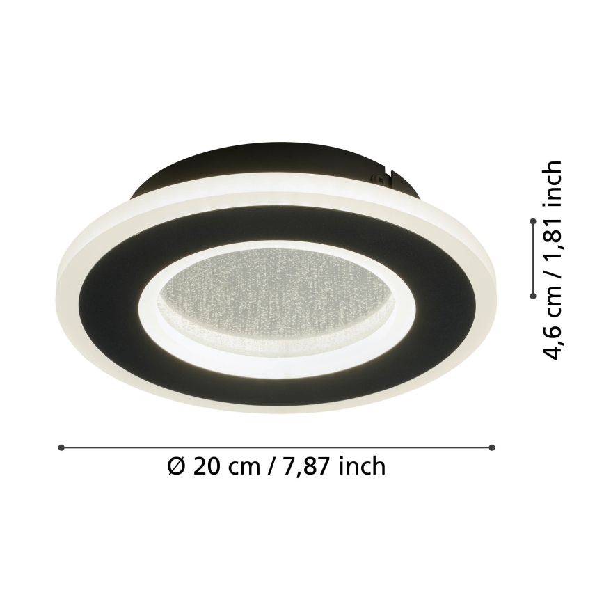 Eglo - LED wand verlichting LED/12W/230V 4000K zwart