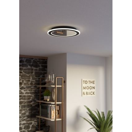 Eglo - Dimbare LED plafondlamp LED/20W/230V 2700-6500K zwart + afstandsbediening