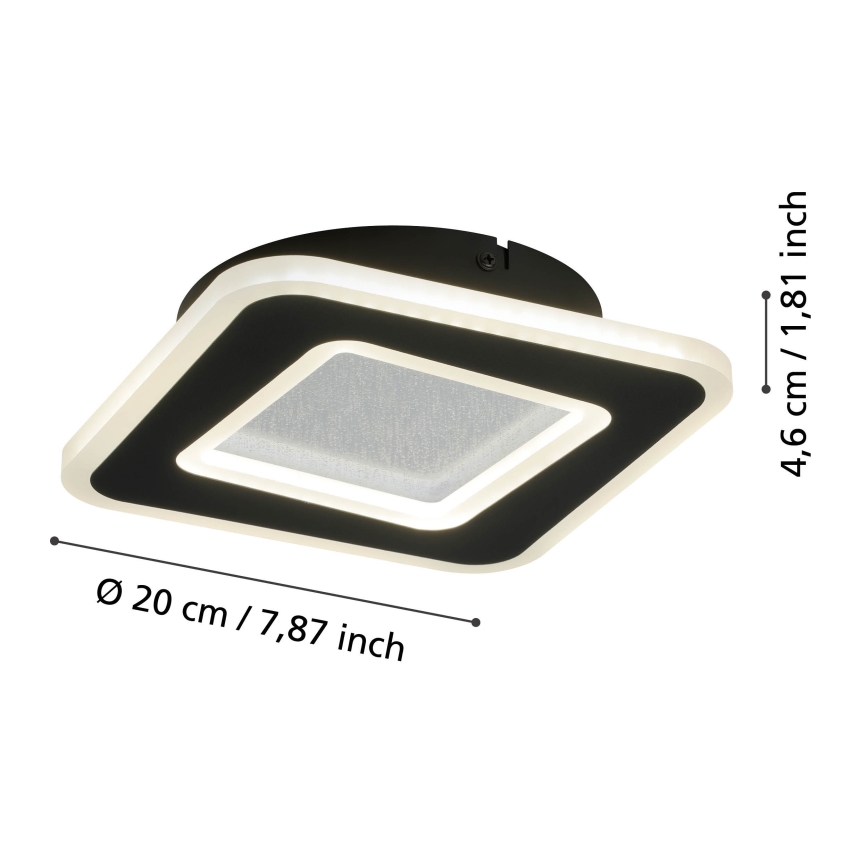 Eglo - LED wand verlichting LED/12W/230V 4000K zwart