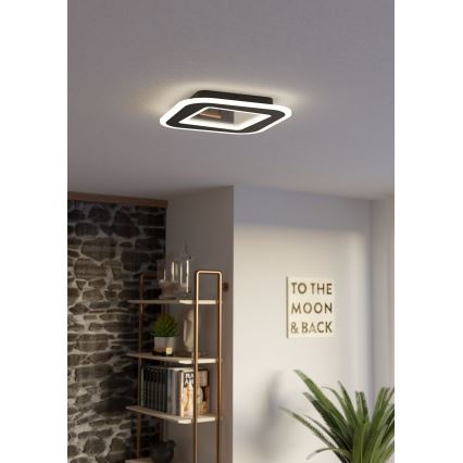 Eglo - Dimbare LED plafondlamp LED/20W/230V 2700-6500K zwart + afstandsbediening