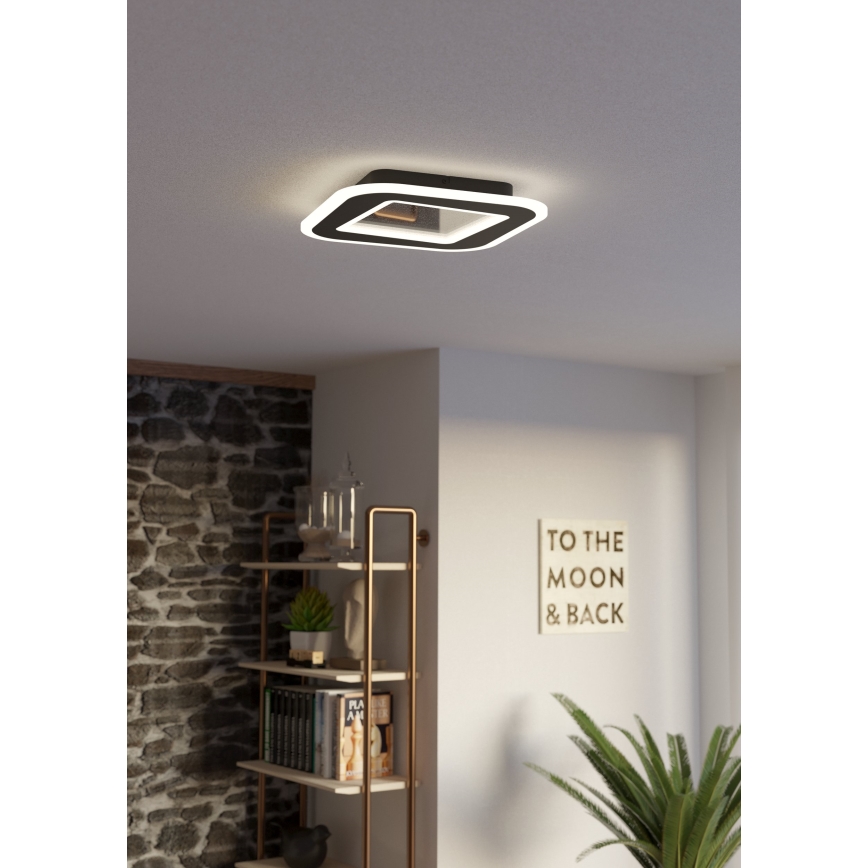 Eglo - Dimbare LED plafondlamp LED/20W/230V 2700-6500K zwart + afstandsbediening