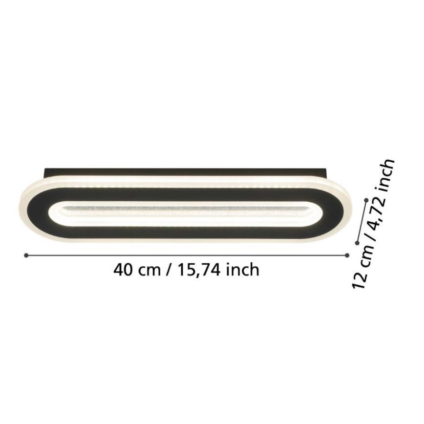 Eglo - LED wand verlichting LED/12W/230V 4000K zwart