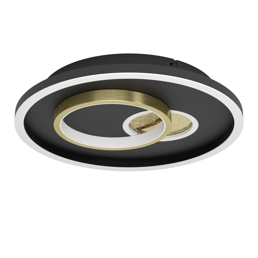 Eglo - LED Plafondlamp 1xLED/14W/230V + 1xLED/8,5W diameter 38 cm zwart/goud