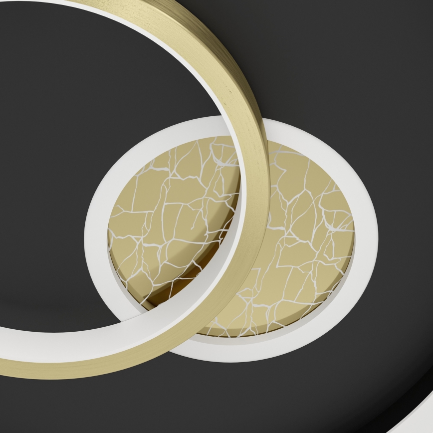 Eglo - LED Plafondlamp 1xLED/14W/230V + 1xLED/8,5W diameter 38 cm zwart/goud