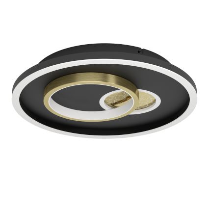 Eglo - LED-plafondlamp LED/14W/230V + LED/8,5W Ø 38 cm zwart/goud