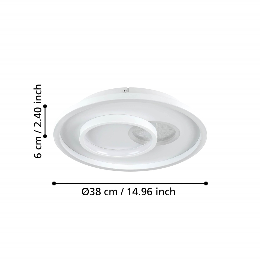 Eglo - LED Plafondlamp 1xLED/14W/230V + 1xLED/8,5W diameter 38 cm wit