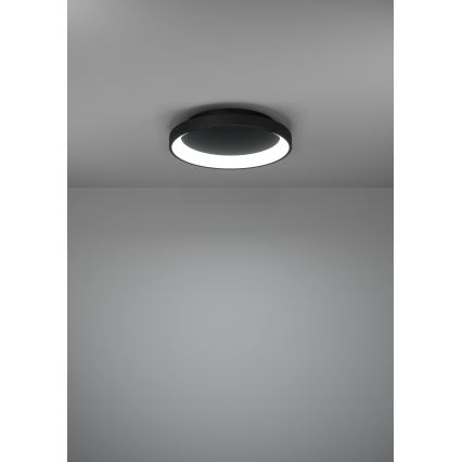 Eglo - Dimbare LED plafondlamp LED/12W/230V 2700-6500K zwart + afstandsbediening