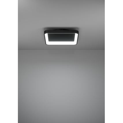 Eglo - Plafonnier à intensité variable LED/12W/230V 2700-6500K noir + télécommande
