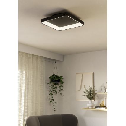 Eglo - Plafonnier à intensité variable LED/12W/230V 2700-6500K noir + télécommande