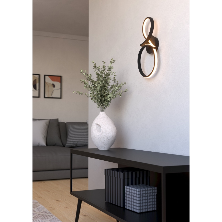 Eglo - LED wand verlichting LED/11,4W/230V 3000K zwart