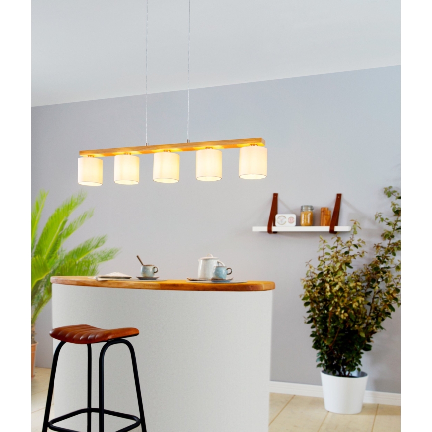 Eglo - Suspension filaire 5xE27/28W/230V