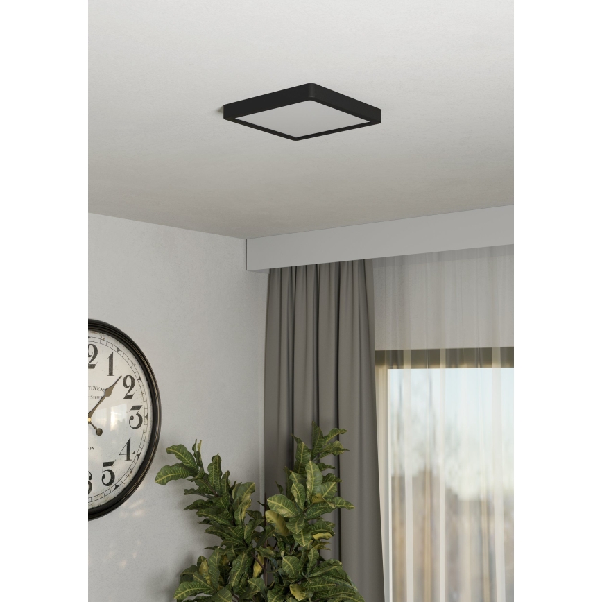 Eglo - LED Plafonnier LED/10,5W/230V 2700/4000/6500K 22x22cm noir