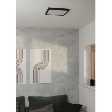 Eglo - Plafonnier LED/13W/230V 2700/4000/6500K 29x29cm noir