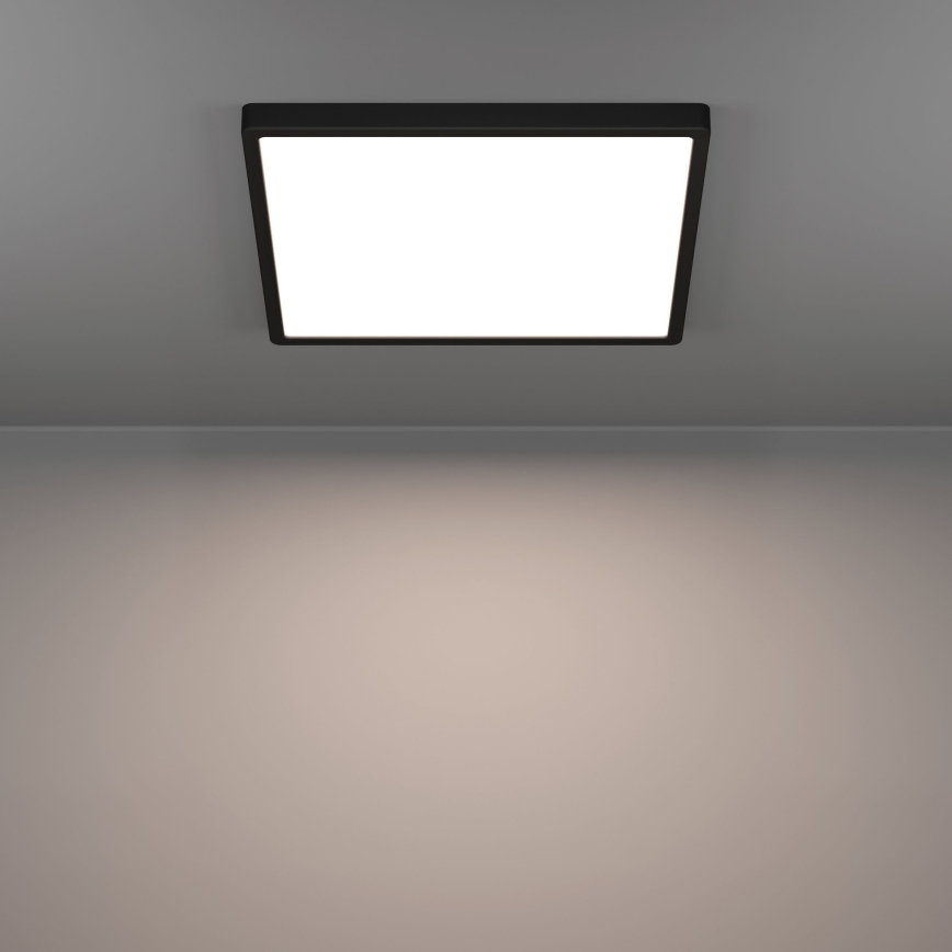 Eglo - LED-plafondlamp LED/17,5W/230V 2700/4000/6500K 39x39 cm zwart