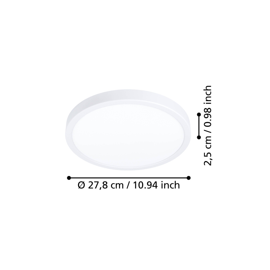 Eglo - LED plafondlamp LED/14,2W/230V 2700/4000/6500K Ø 27,8 cm wit