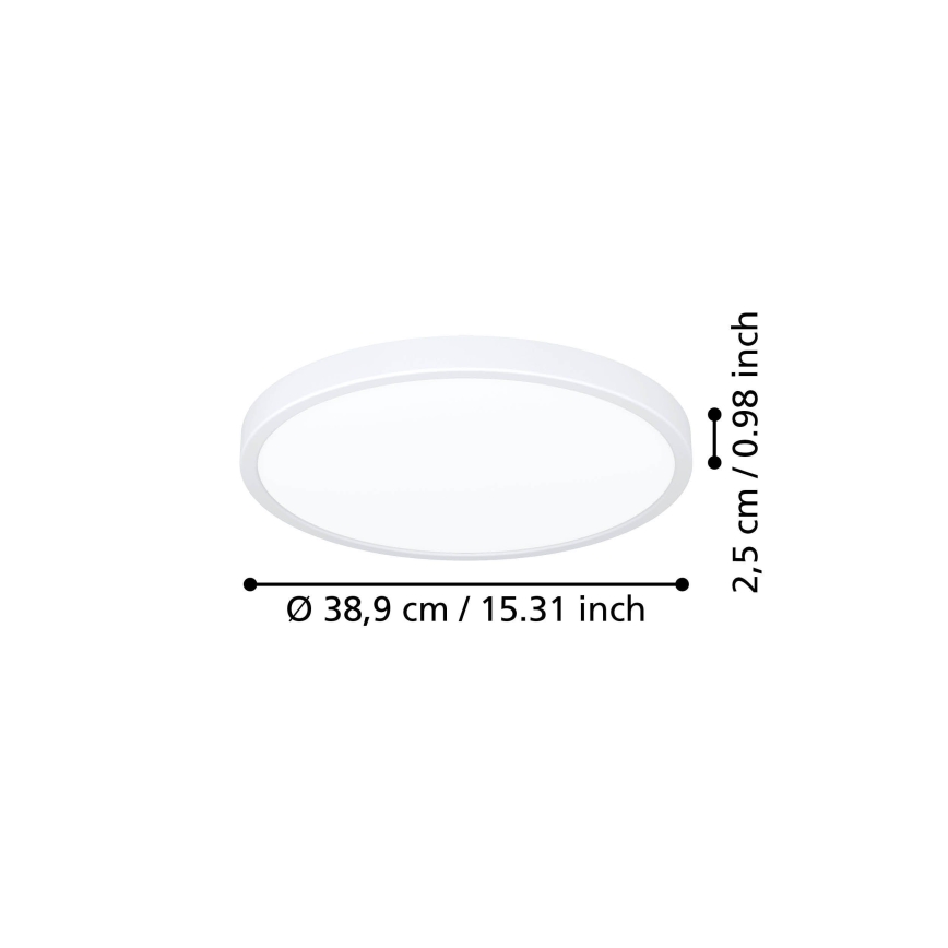 Eglo - LED-plafondlamp LED/17W/230V 2700/4000/6500K Ø 38,9 cm wit