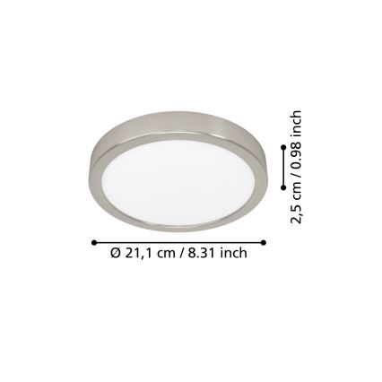 Eglo - Plafonnier LED/11,5W/230V 2700/4000/6500K Ø 21,1 cm chrome mat