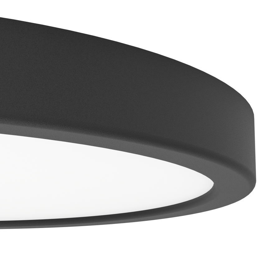 Eglo - Plafonnier LED pour salle de bains, 14,2 W, 230 V, 2700/4000/6500 K, Ø 27,8 cm, IP44, noir