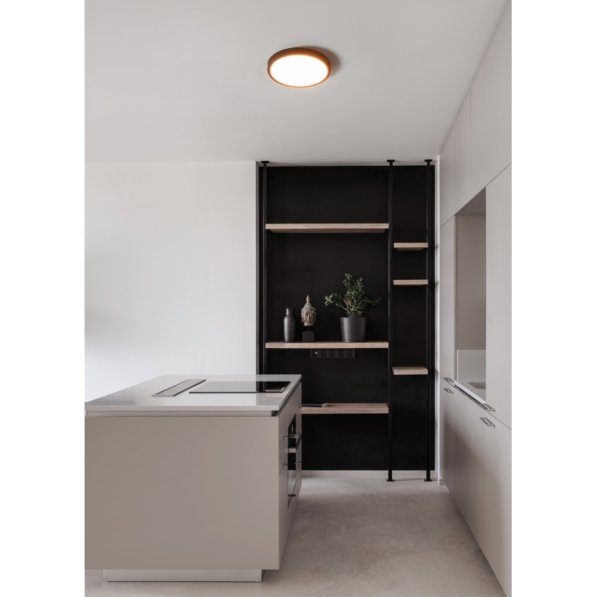 Eglo - Plafonnier LED pour salle de bains, 14,2 W, 230 V, 2700/4000/6500 K, Ø 27,8 cm, IP44, noir