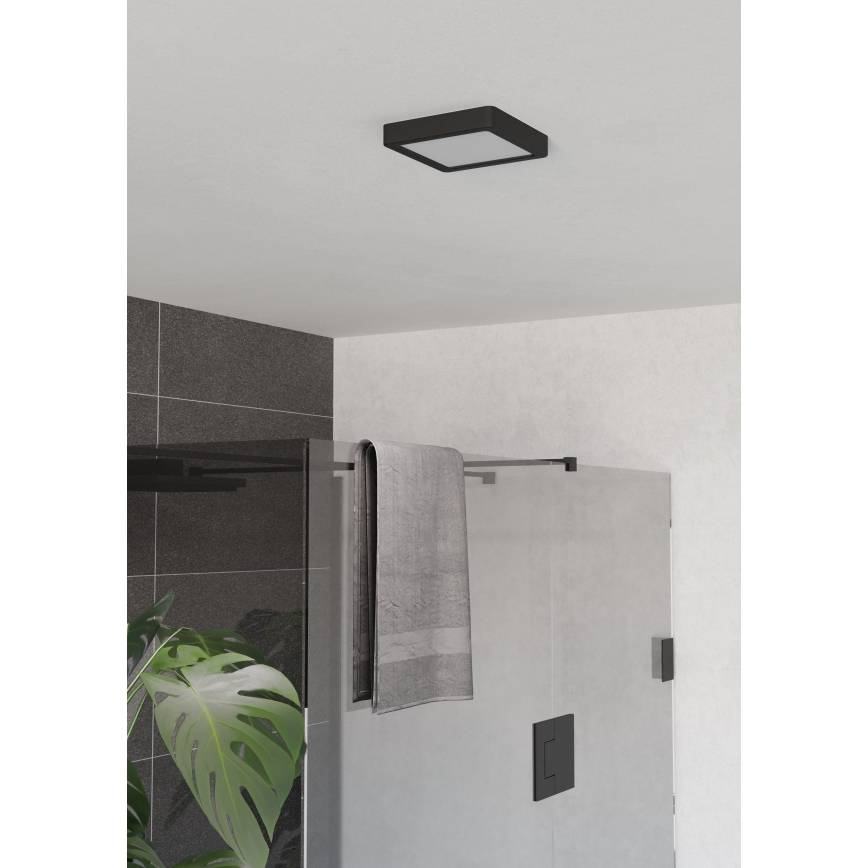 Eglo - LED-plafondlamp voor badkamer LED/7W/230V 2700/4000/6500K 15x15 cm IP44 zwart