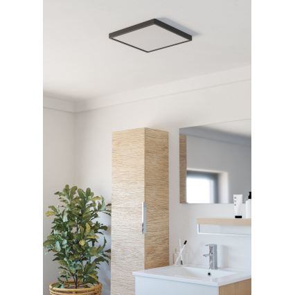 Eglo - LED plafondlamp voor de badkamer LED/13W/230V 29x29 cm IP44 zwart