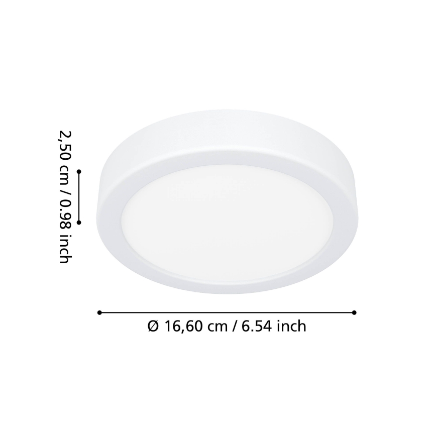 Eglo - LED plafondlamp voor badkamer LED/7,5W/230V Ø 16,6 cm IP44 wit