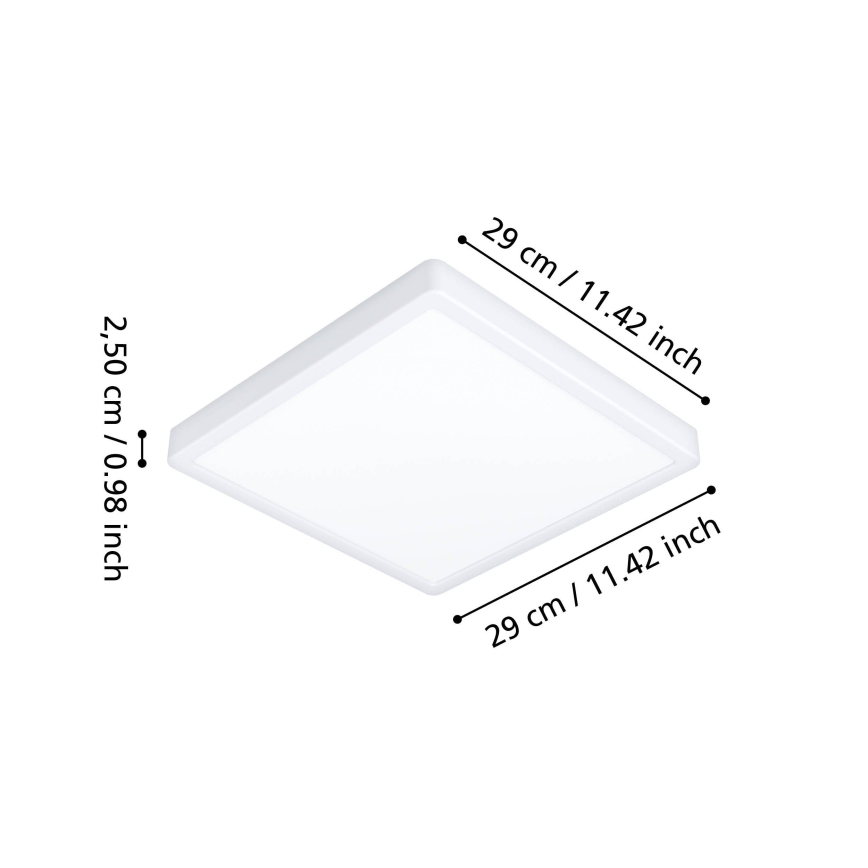 Eglo - LED plafondlamp voor badkamer LED/13W/230V 29x29 cm IP44 wit